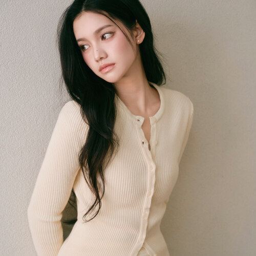 SOFT WAVE SLIM CARDIGAN -  BUTTER YELLOW