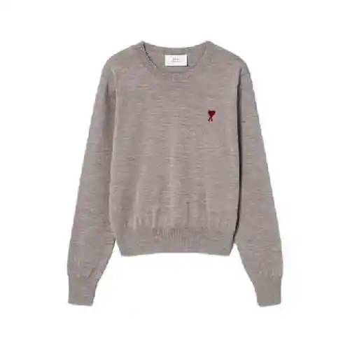 韩际新世界网上免税店-AMI-服饰-(UNISEX) RED ADC SWEATER FKS111.KN0025 (CHAMPAGNE)