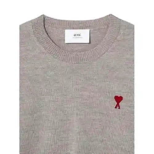 韩际新世界网上免税店-AMI-服饰-(UNISEX) RED ADC SWEATER FKS111.KN0025 (CHAMPAGNE)