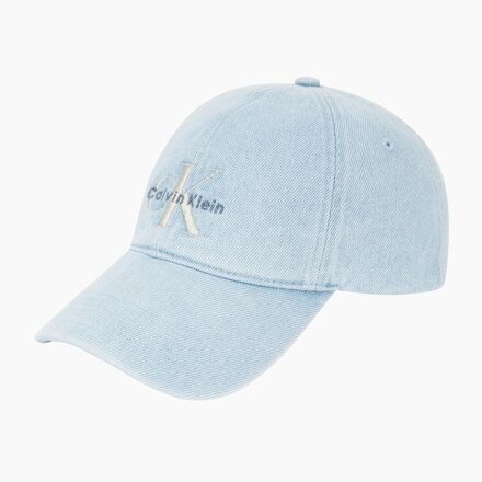 男女同款 CKJ 单色标志牛仔棒球帽_LIGHT WASH DENIM_OS