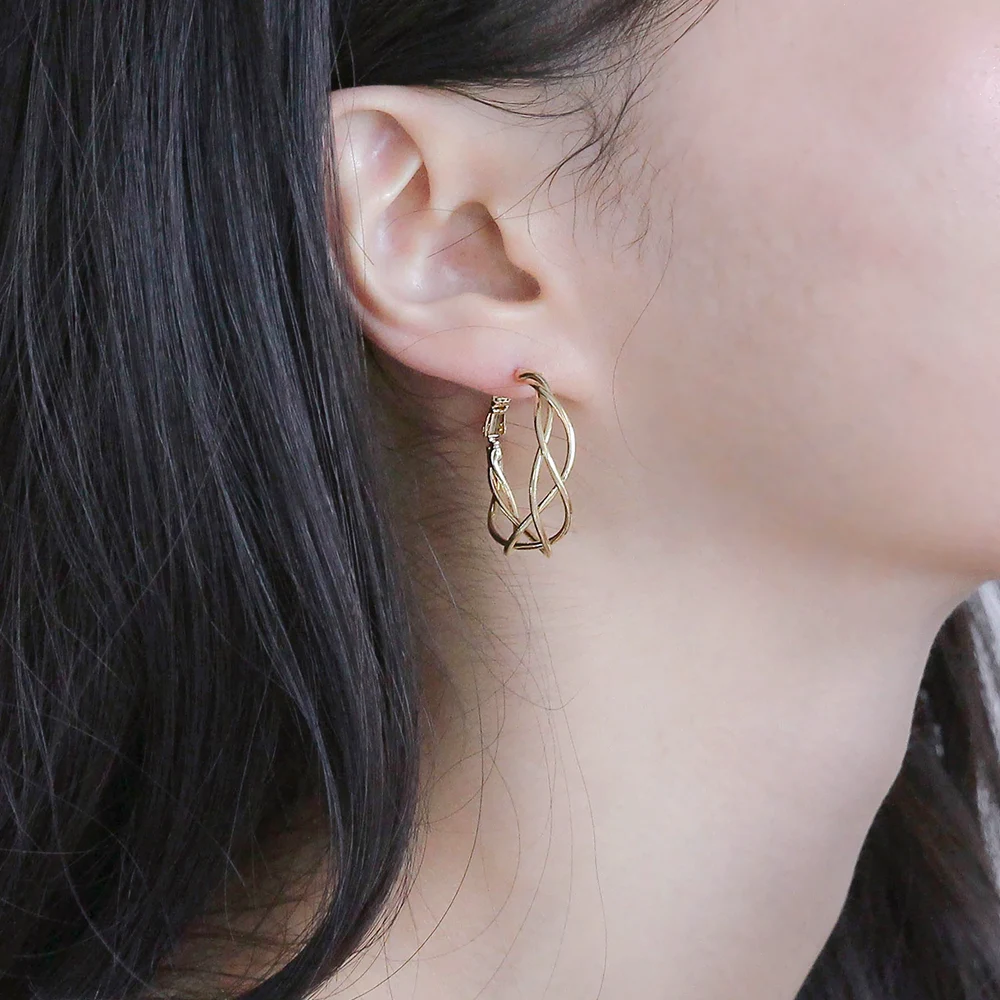 신세계인터넷면세점-헤스티아-earring-Twist Layer Hoop Earring