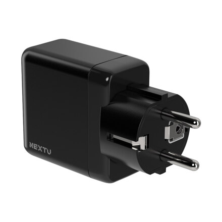CHUOHA GROUNDED QUICK CHARGE + PPS PD 3.0 65W CHARGING ADAPTER BLACK