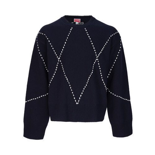 KENZO SASHIKO STITCH JUMPER - MIDNIGHT BLUE