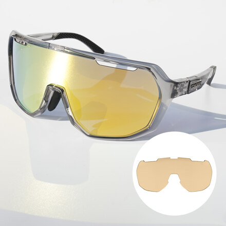 Ghost Goggles TG2 Dark Crystal / Gold Photochromic Lens, Yellow Tint Lens