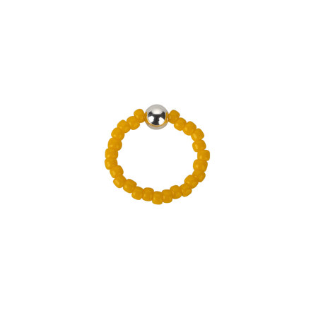 [조유리 착용] silver beads toe ring (yellow)