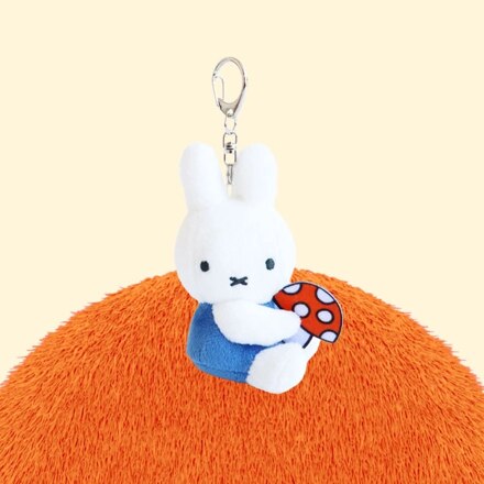 [Miffy] Flower Miffy Bag Charm Doll 8cm Blue 米菲钥匙挂件