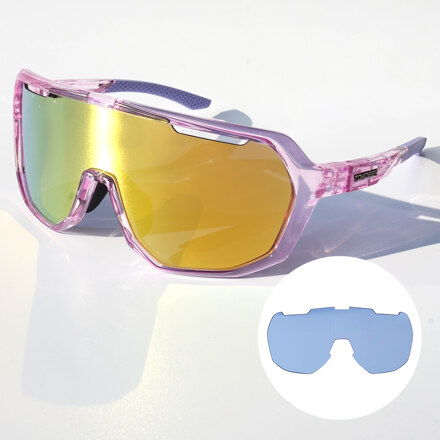Ghost Goggles TG2 Lavender Crystal / Gold Photochromic Lens, Blue Tint Lens