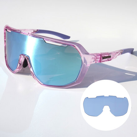 Ghost Goggles TG2 Lavender Crystal / Blue Photochromic Lens, Blue Tint Lens