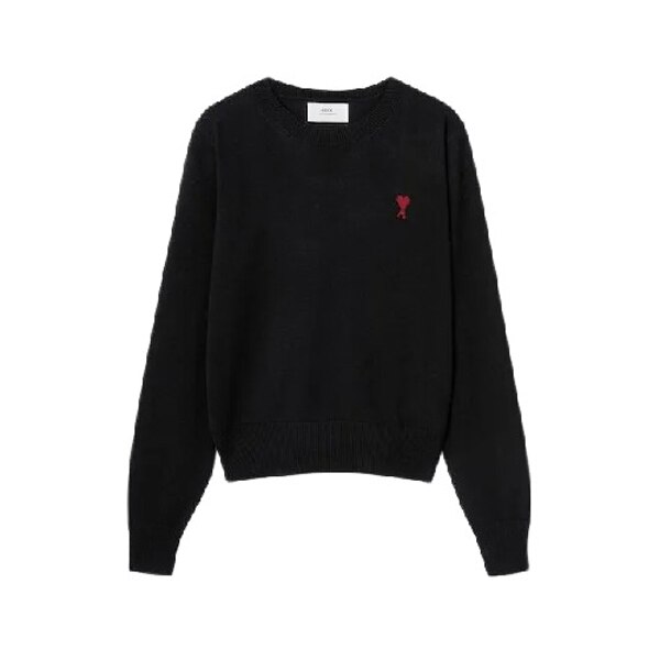 韩际新世界网上免税店-AMI-服饰-(UNISEX) RED ADC SWEATER BFFKS111.KN0025 (BLACK)
