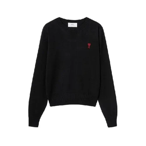 韩际新世界网上免税店-AMI-服饰-(UNISEX) RED ADC SWEATER BFFKS111.KN0025 (BLACK)