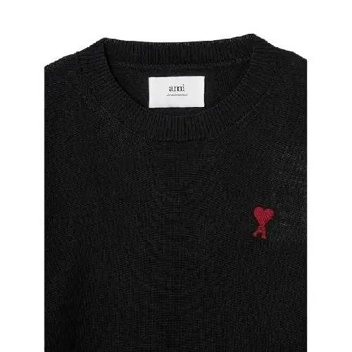 韩际新世界网上免税店-AMI-服饰-(UNISEX) RED ADC SWEATER BFFKS111.KN0025 (BLACK)