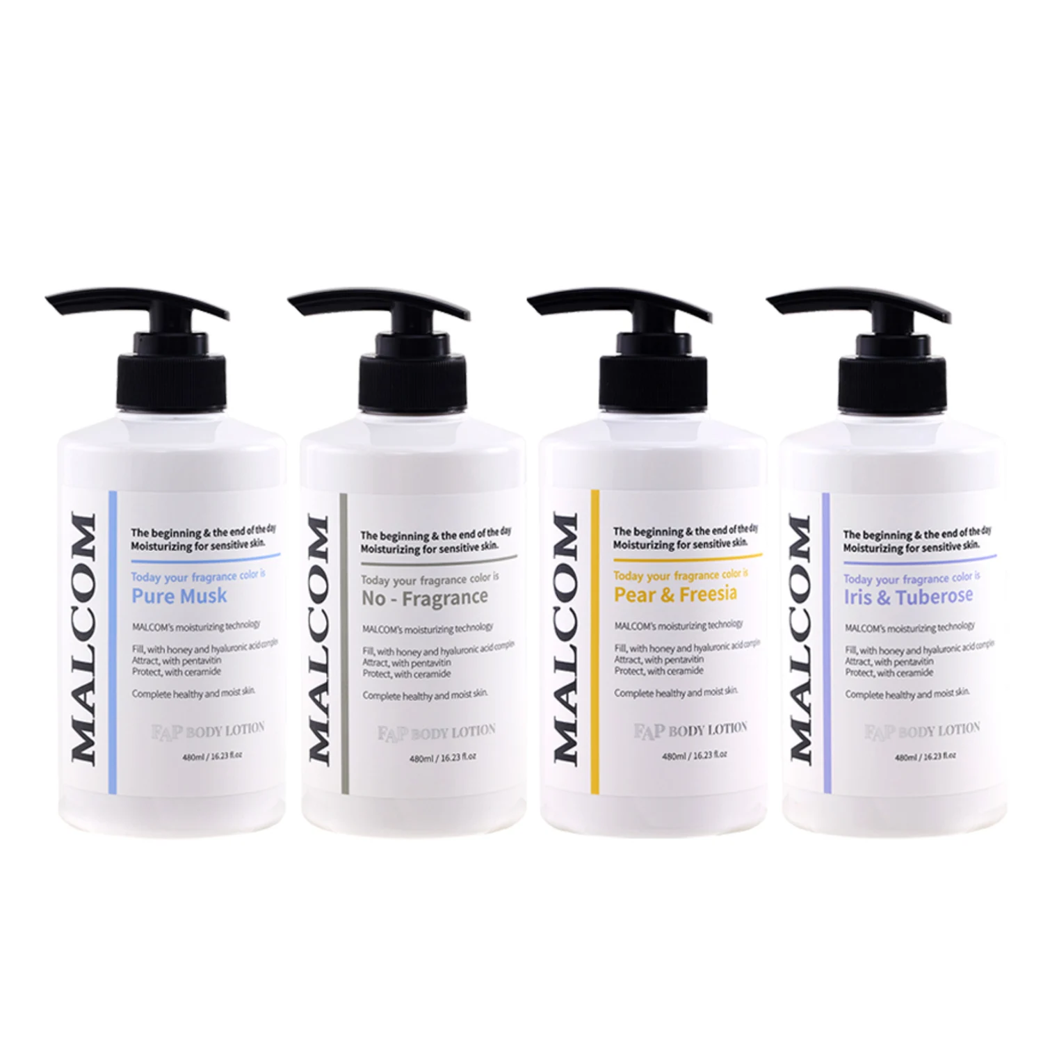 신세계인터넷면세점-말콤-BodyCare-FAP 3중 보습케어 바디로션 퓨어머스크480ml