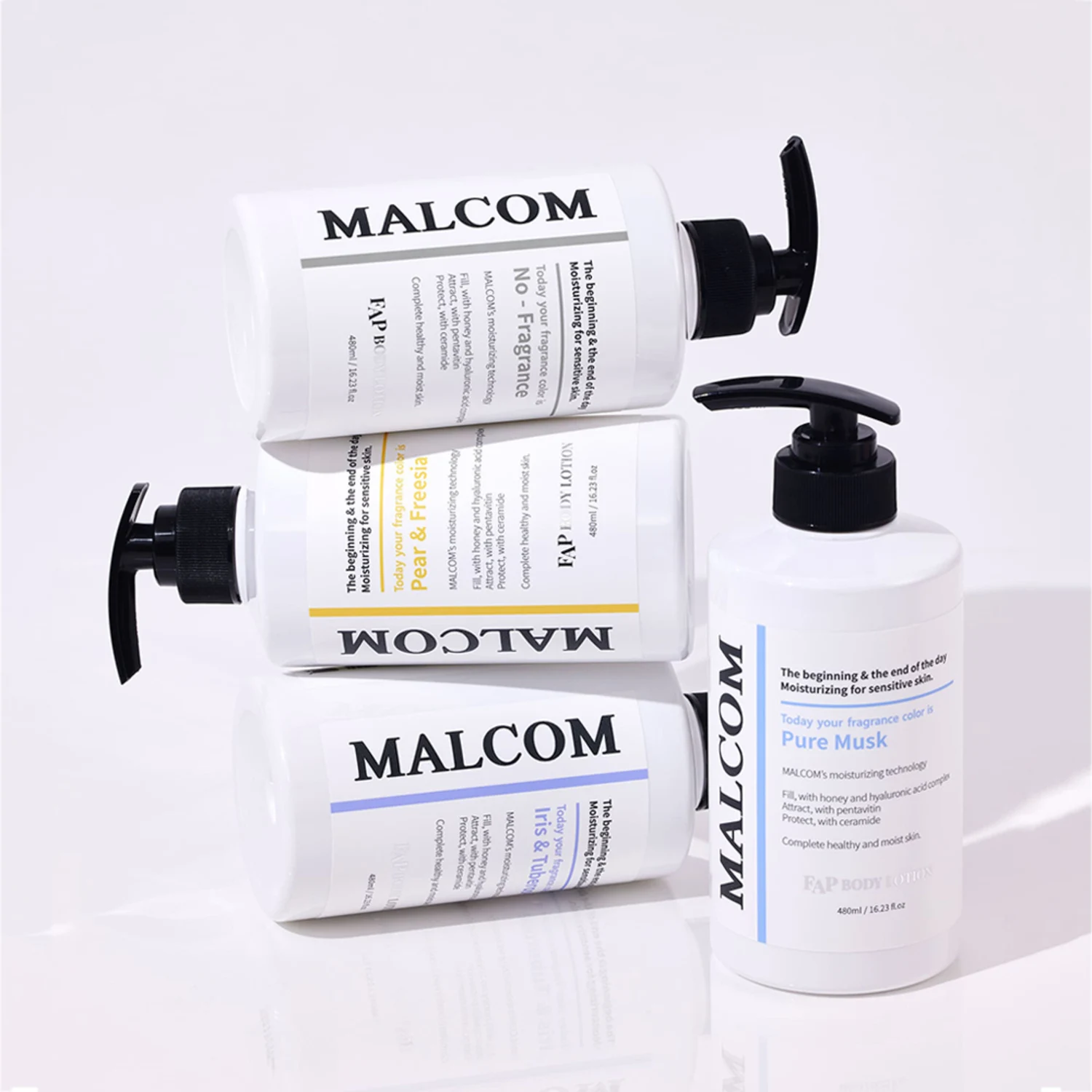 신세계인터넷면세점-말콤-BodyCare-FAP 3중 보습케어 바디로션 퓨어머스크480ml