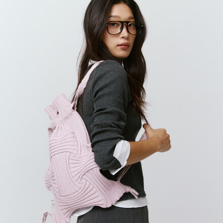 New Bow Backpack Glitter Pale Pink 双肩包