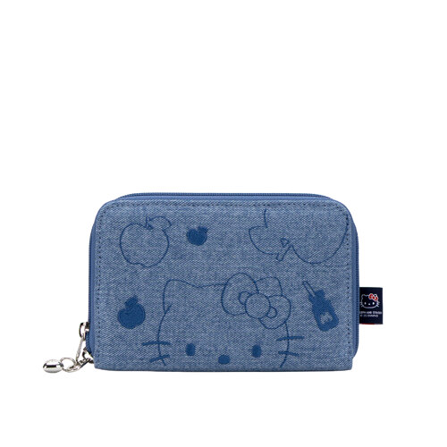 Denim Travel Cross Wallet Hello Kitty Washed Blue