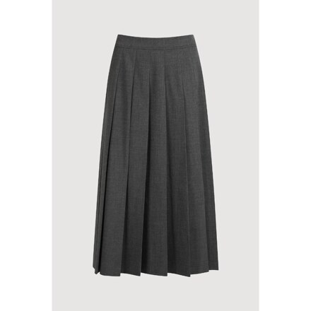 Pleated Long Skirt (melange grey)