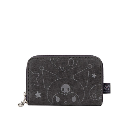 Denim Travel Cross Wallet Kuromi Washed Charcoal