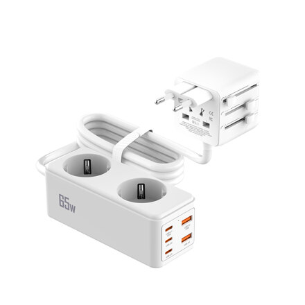스카이 필 글로벌 GAN 65W 7in1 고속 충전기 3250W 멀티탭