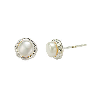 [silver 925] Trimming Classic Fresh-water pearl Earring