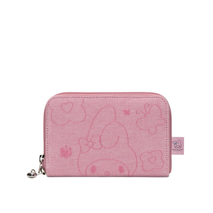 Denim Travel Cross Wallet My Melody Washed Pink