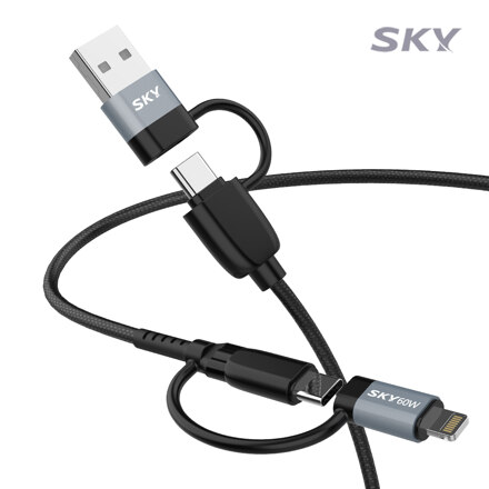 Sky Beat 60W 4in1 High-Speed Cable 2M（数据线/充电线）