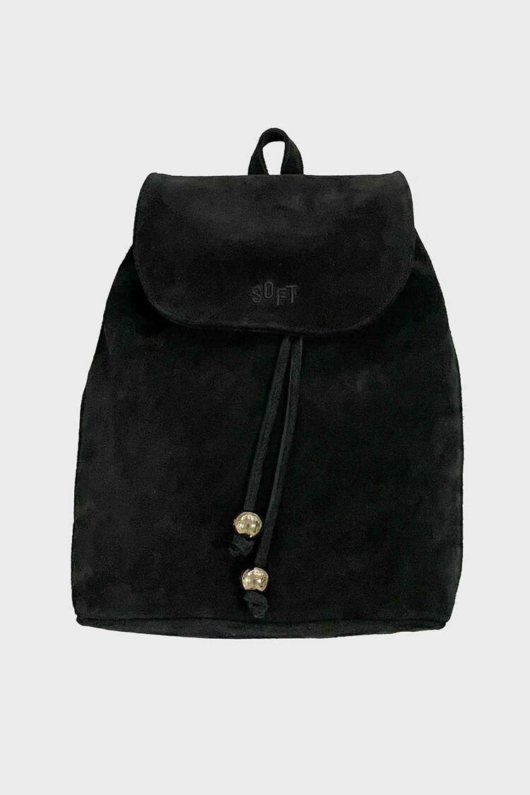 신세계인터넷면세점-소프트서울-casualbackpack-SUEDE GOLD BALL BACKPACK_BLACK