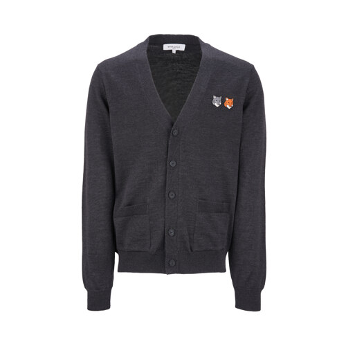 DOUBLE BOLD FOX HEAD PATCH REGULAR CARDIGAN