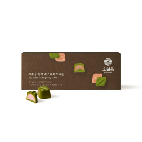 韩际新世界网上免税店-OSULLOC-tea-JEJU GREEN TEA RASPBERRY TRUFFLE 巧克力 96g