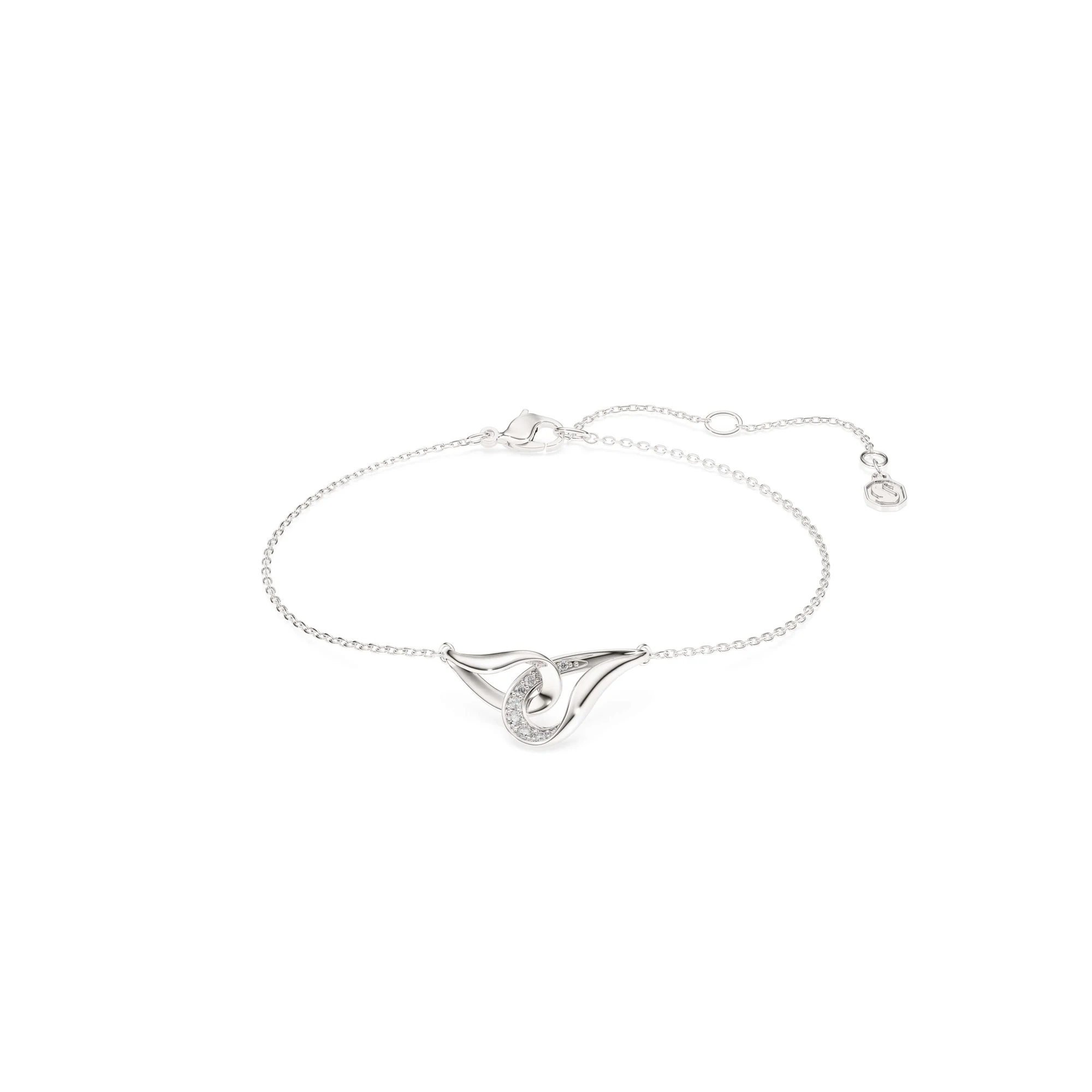 신세계인터넷면세점-스와로브스키-bracelet-Swarovski Classica 브레이슬릿, 라운드 컷, 인터로킹, 화이트, 스털링 실버