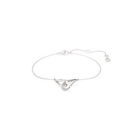 Swarovski Classica 브레이슬릿, 라운드 컷, 인터로킹, 화이트, 스털링 실버