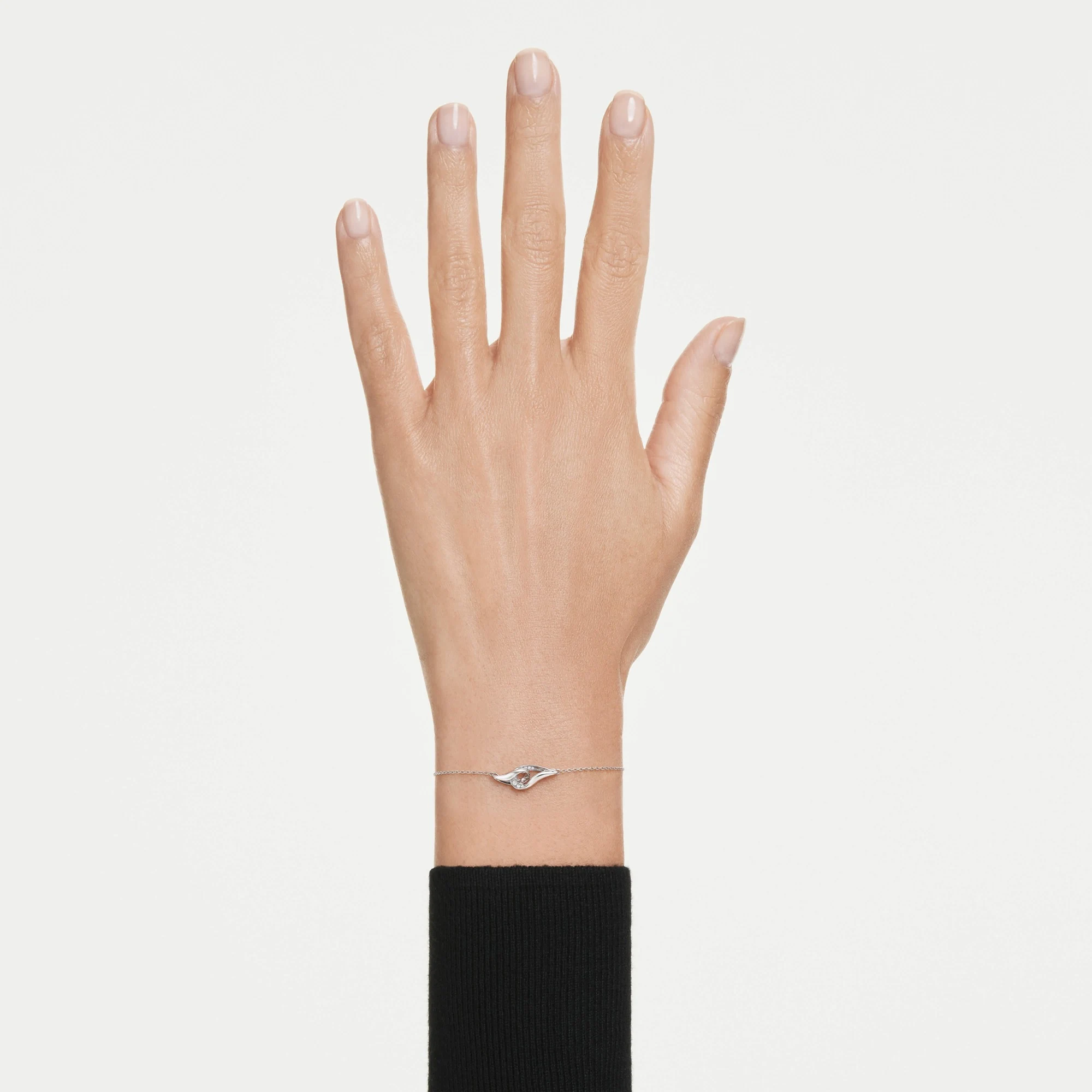신세계인터넷면세점-스와로브스키-bracelet-Swarovski Classica 브레이슬릿, 라운드 컷, 인터로킹, 화이트, 스털링 실버