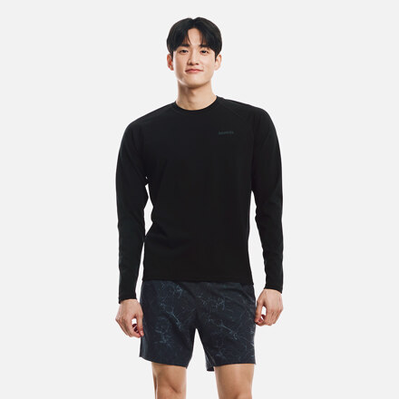 맨 릴렉스핏 크랙 배색 래쉬가드(B6SMWRG101BLK)