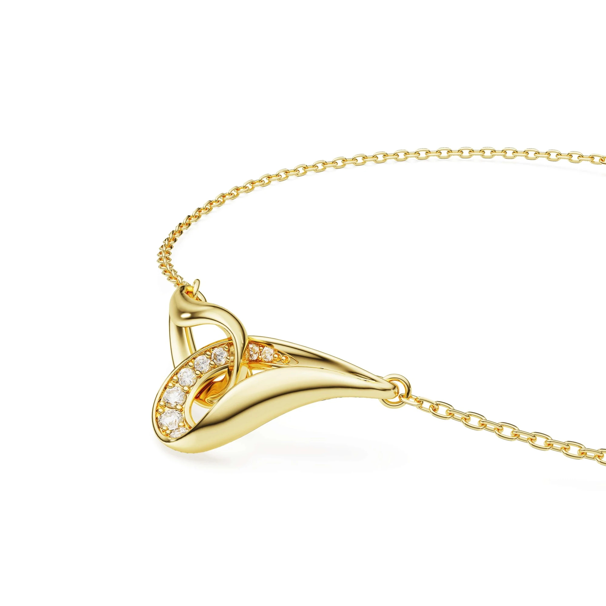 신세계인터넷면세점-스와로브스키-bracelet-Swarovski Classica 브레이슬릿, 라운드 컷, 인터로킹,스털링 실버,18K 골드피니시