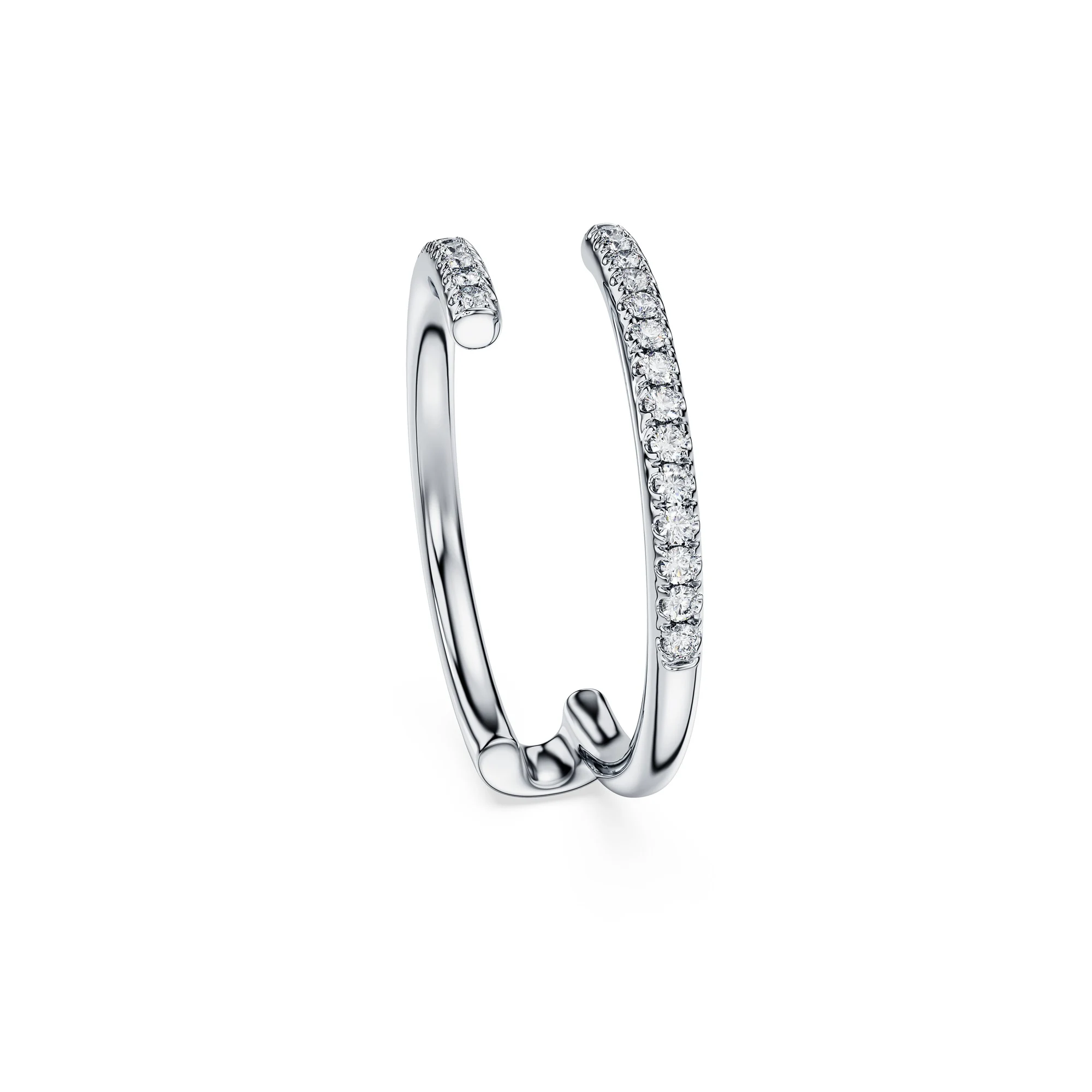신세계인터넷면세점-스와로브스키-ring-Eternity 오픈 밴드 링, 랩 그로운 다이아몬드 0.2ct, 18K 화이트 골드