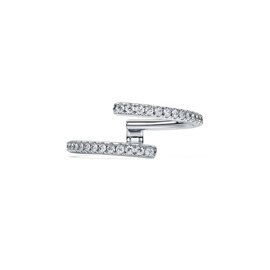 Eternity 오픈 밴드 링, 랩 그로운 다이아몬드 0.2ct, 18K 화이트 골드