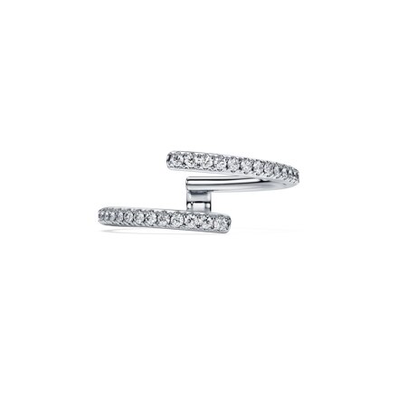 Eternity 오픈 밴드 링, 랩 그로운 다이아몬드 0.2ct, 18K 화이트 골드