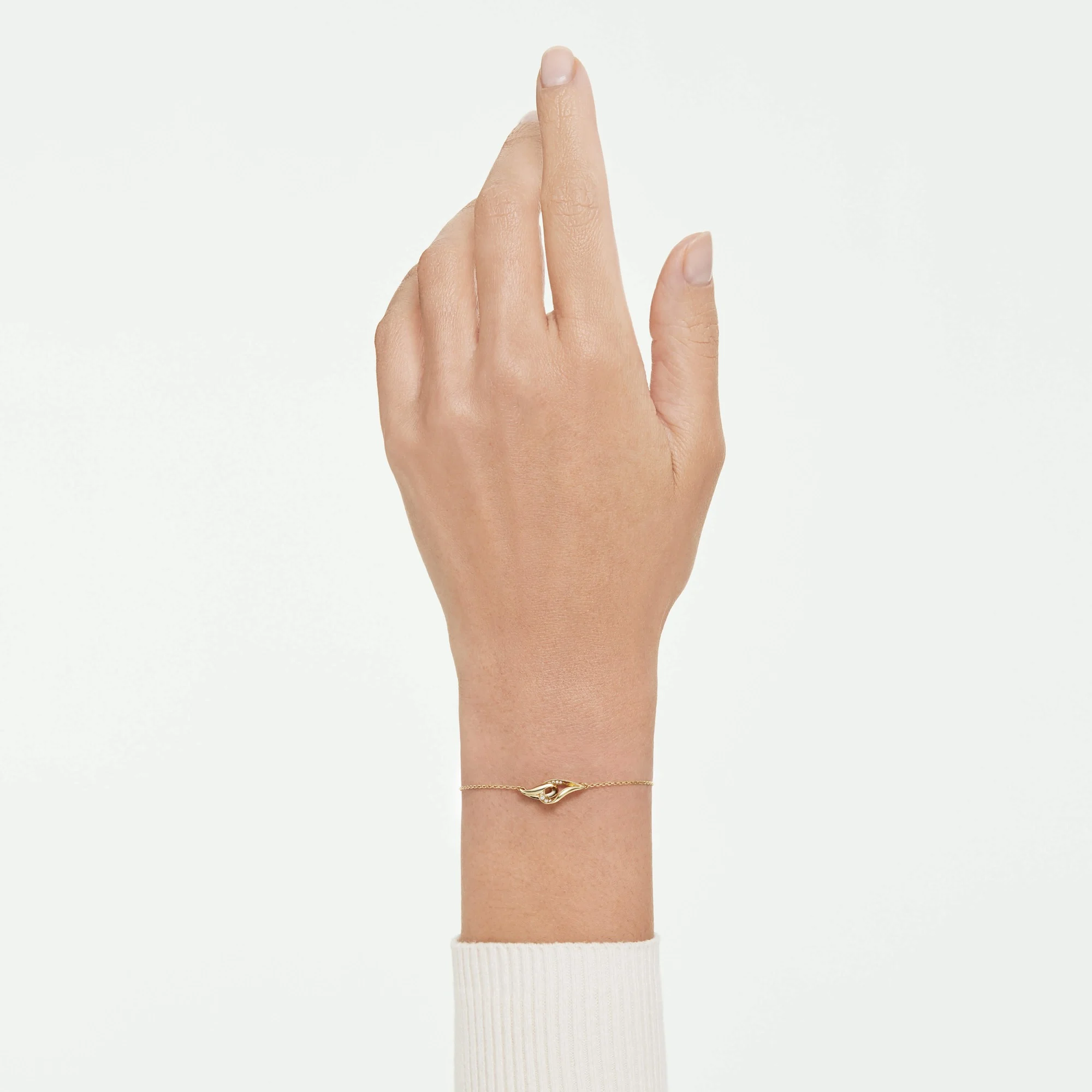 신세계인터넷면세점-스와로브스키-bracelet-Swarovski Classica 브레이슬릿, 라운드 컷, 인터로킹,스털링 실버,18K 골드피니시