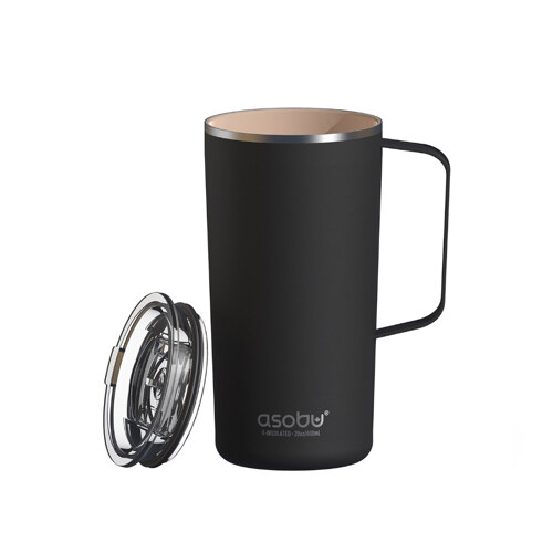 ASOBU TOWER MUG 600ML (BLACK)
