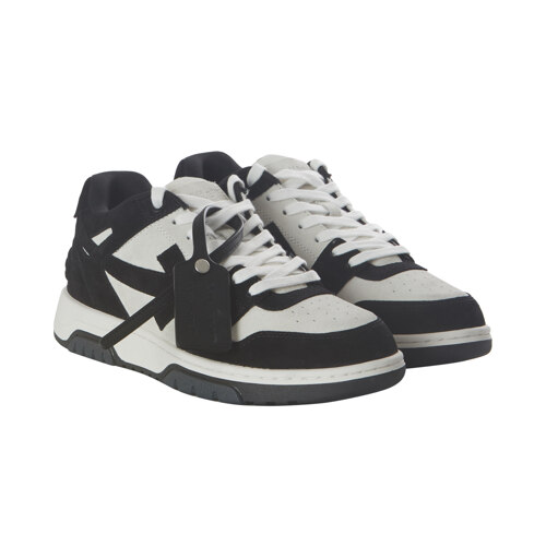 OUT OF OFFICE COW SUEDE WHITE BLACK