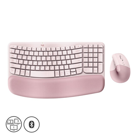 LOGITECH WAVE KEYS COMBO(ROSE)