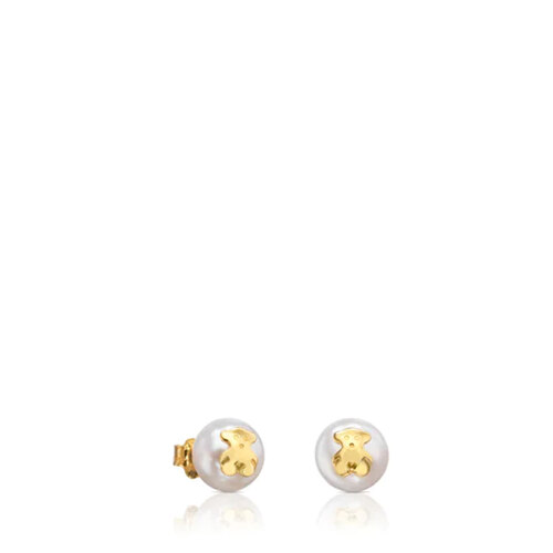 TOUS Bear gold earrings with cultured pearl (耳环)