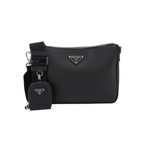 SAFFIANO-LEATHER SHOULDER BAG