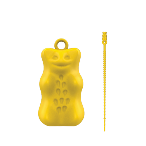 Haribo Goldbears Silicone Keyring Yellow (哈瑞宝金熊硅胶钥匙链 黄色)
