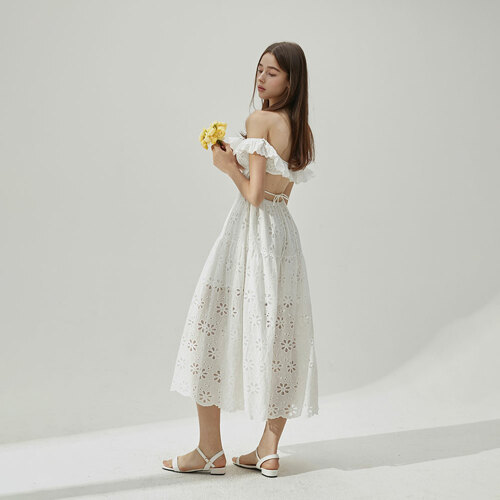 Runnel Punching Long Dress One Size 勒内尔镂空设计长连衣裙 - 均码