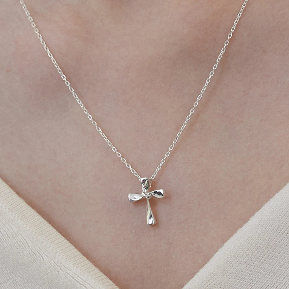 신세계인터넷면세점-바이위켄드-necklace-Bold cross necklace_silver