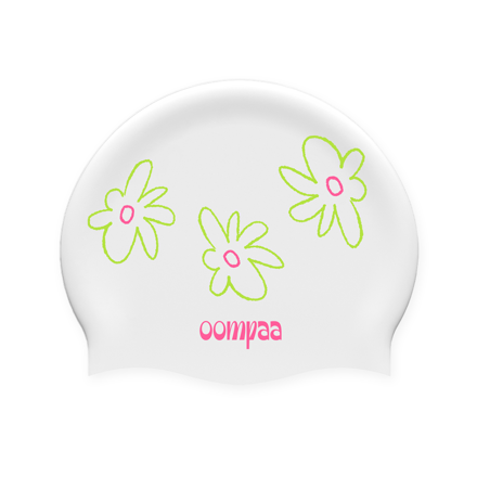 GREEN FLOWER SILICONE SWIM CAP 硅胶泳帽