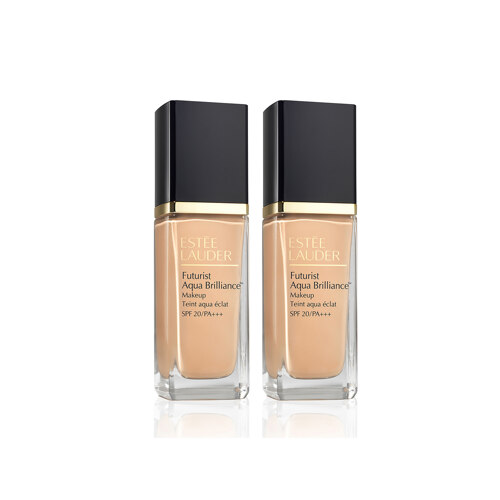 Futurist Aqua Brilliance 메이크업 SPF20/PA+++ 듀오 웜 포슬린 (30ml x 2)