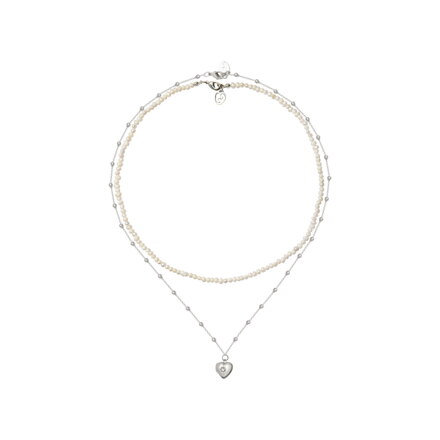 Heart & Pearl Two-Way Necklace
