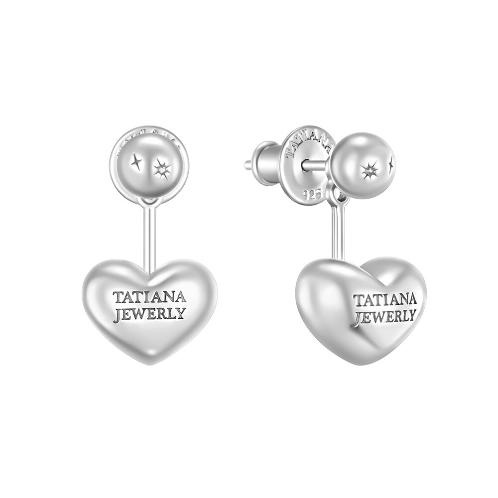 TATIANA☆[SILVER925] Love and Ball EarJacket Earring Silver (Silver 925) Love and Ball Ear Jacket Earring 耳饰