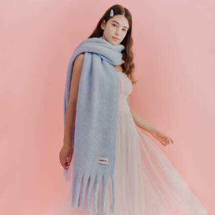 [aespa柳智敏KARINA同款]cotton candy muffler_blue